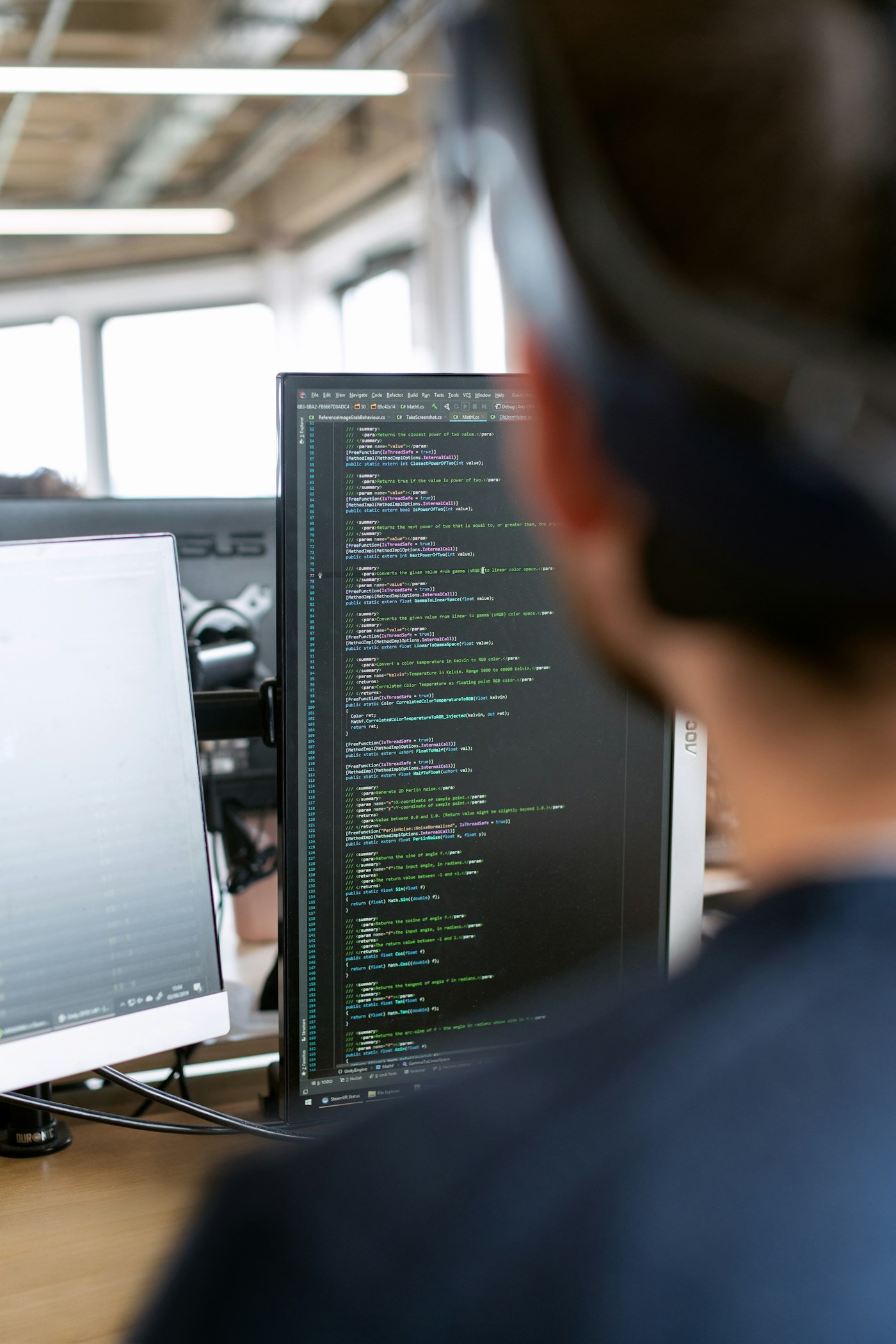 Engineer working on technical studies